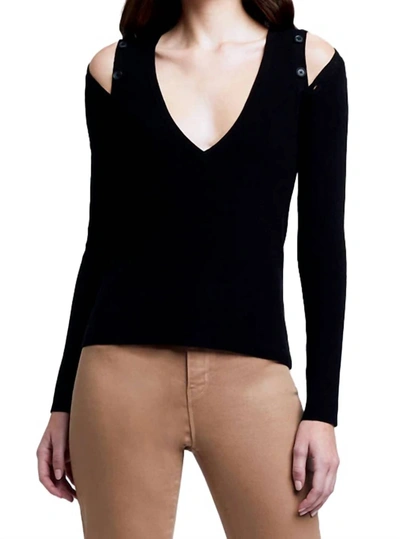 Shop L Agence Addie Sweater In Black