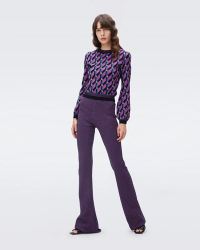 Shop Diane Von Furstenberg Dvf In Cube Chain Tiny Purple