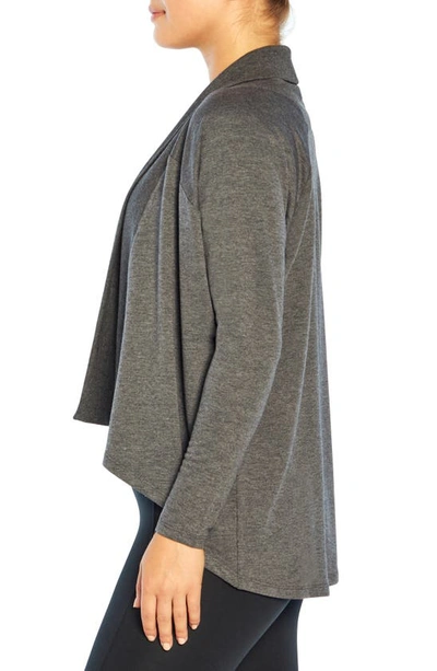 Shop Marika Exhale Open Front Cardigan In H.charcoal