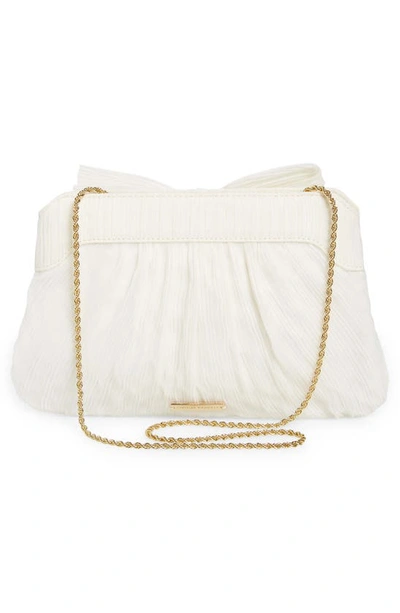 Shop Loeffler Randall Rayne Plissé Clutch In Pearl