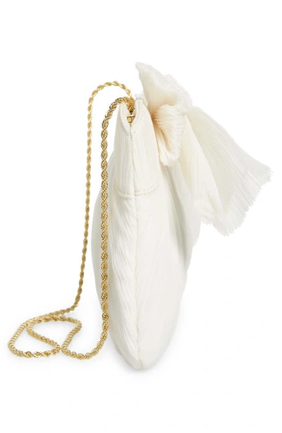 Shop Loeffler Randall Rayne Plissé Clutch In Pearl