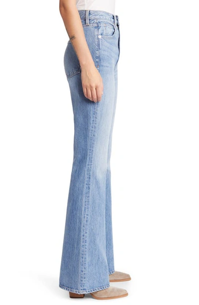 Shop Slvrlake Indiana Super High Waist Flare Jeans In Monday Blues