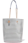 SOPHIA WEBSTER Izzy leather-trimmed striped PVC tote