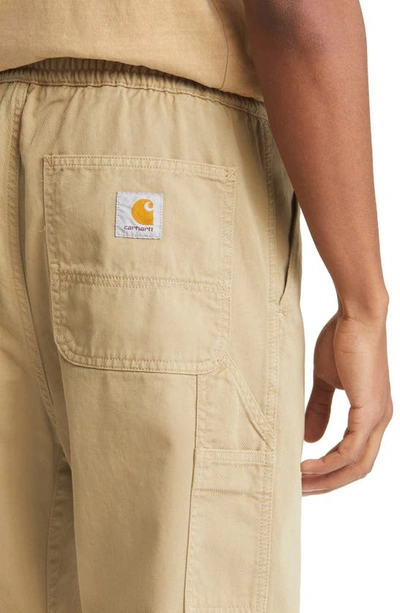 Shop Carhartt Flint Straight Leg Twill Pants In Ammonite Garment Dy