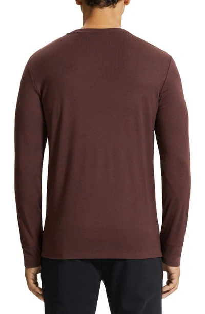 Shop Theory Essential Anemone Long Sleeve T-shirt In Chocolate - Qb7
