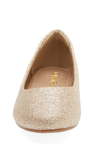 Shop Dream Pairs Kids' Ballerina Flat In Gold/ Glitter