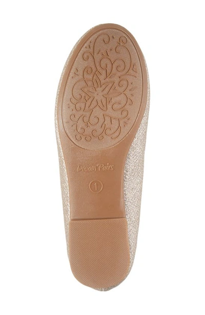 Shop Dream Pairs Kids' Ballerina Flat In Gold/ Glitter