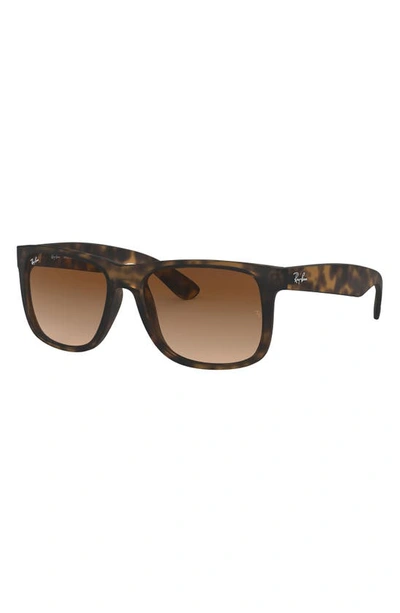 Shop Ray Ban Justin 54mm Rectangular Sunglasses In Brown