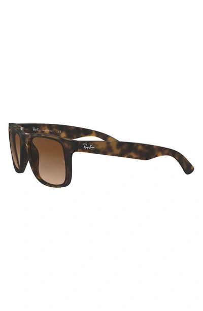 Shop Ray Ban Justin 54mm Rectangular Sunglasses In Brown