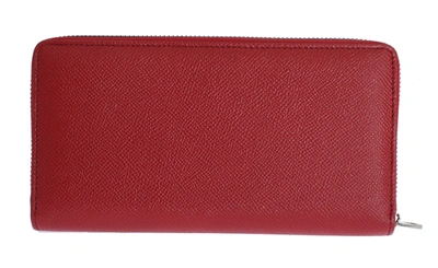 Shop Dolce & Gabbana Elegant Red Leather Continental Women's Wallet