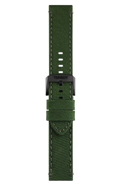 Shop Tissot T-sport Xl Chonograph Nylon Strap Watch, 45mm In Green/ Black