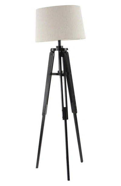 Shop Sonoma Sage Home Black Wood Industrial Floor Lamp