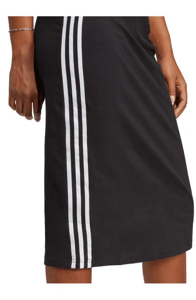 Shop Adidas Originals Longline Stretch Cotton Tank Dress In Black