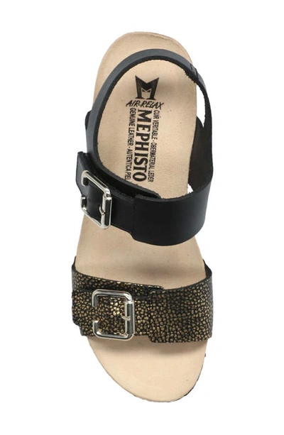 Mephisto Lissandra Platform Wedge Sandal In Black Condor