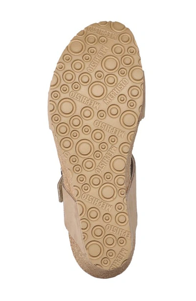 Shop Mephisto Lissandra Platform Wedge Sandal In Light Taupe Sandalbuck