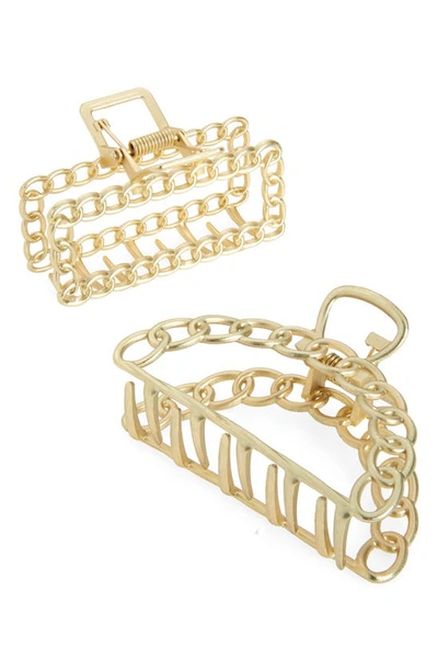 Shop Tasha Assorted 2-pack Jaw Clips In Gold