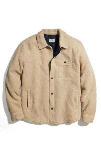 Shop Marine Layer Fleece Shirt Jacket In Natural