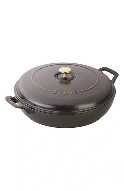 Staub 3.5-quart Cast Iron Braiser & Lid In Matte Black