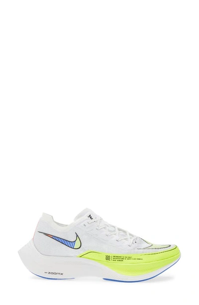 Shop Nike Zoomx Vaporfly Next% 2 Racing Shoe In White/ Black/ Volt/ Racer Blue