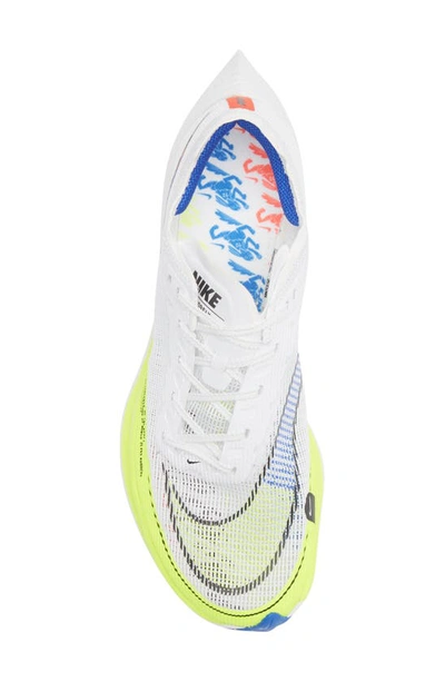 Shop Nike Zoomx Vaporfly Next% 2 Racing Shoe In White/ Black/ Volt/ Racer Blue