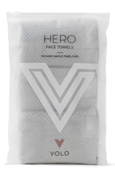 Shop Volo 3-pack Hero Face Towels In Luna Gray