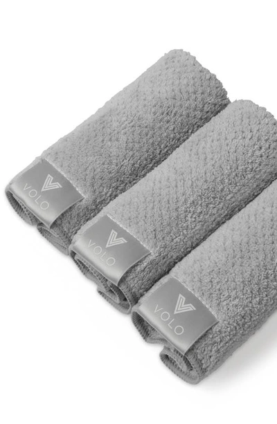 Volo 3-pack Hero Face Towels In Luna Gray