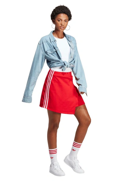 Shop Adidas Originals Wrapping Skirt In Better Scarlet
