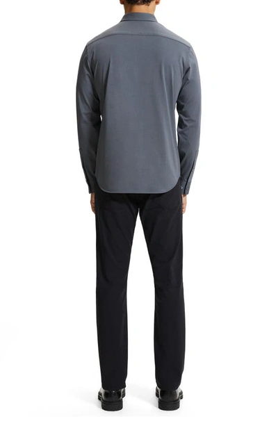 Theory Sylvain Nd Structure Knit Button-up Shirt In Pestle - Apw
