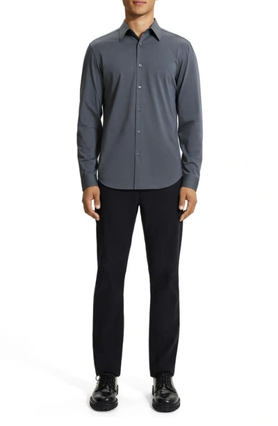 Theory Sylvain Nd Structure Knit Button-up Shirt In Pestle - Apw