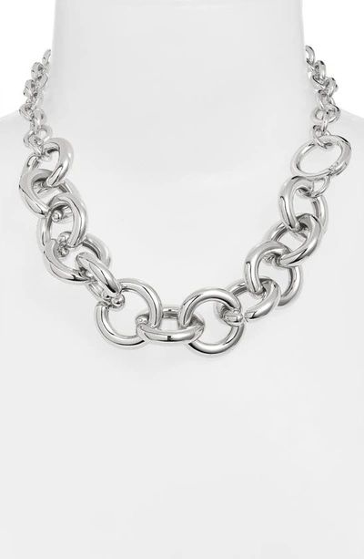 Shop Jenny Bird Florence Link Necklace In High Polish Silver