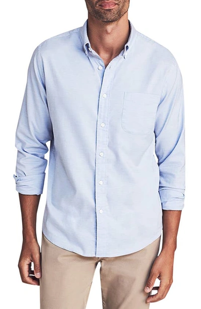 Shop Faherty Stretch Oxford Button-down Shirt 2.0 In Blue Heather