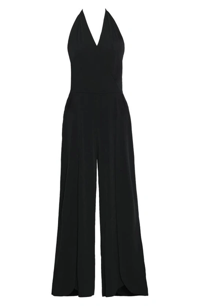 Shop Magicsuit Halter Cover-up Jumpsuit In Black