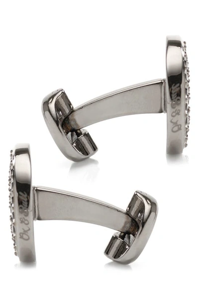 Cufflinks, Inc Crystal Button Cuff Links In Black