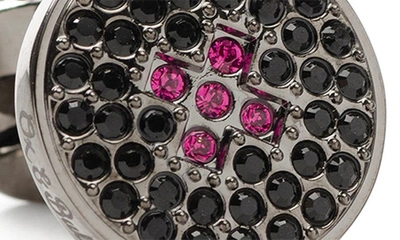 Cufflinks, Inc Crystal Button Cuff Links In Black