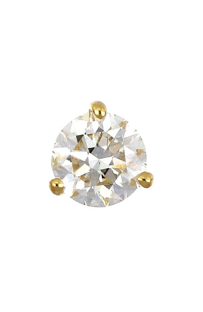 Shop Bony Levy Single Diamond Stud Earring In Yellow Gold