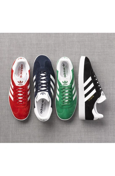 Shop Adidas Originals Gazelle Sneaker In Dark Green/ Cream White