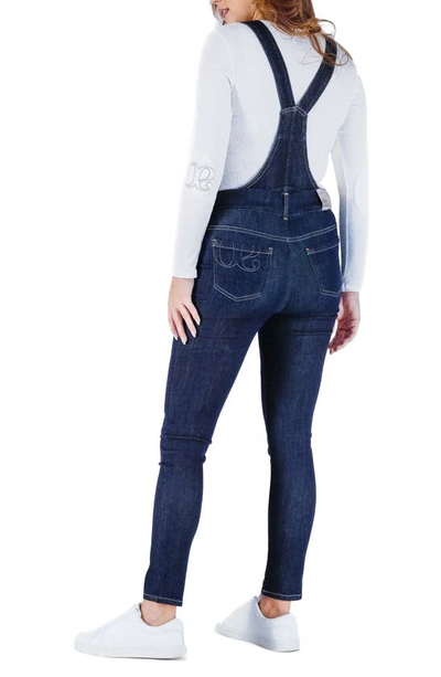 Cache Coeur Sharon Denim Maternity Overalls In Dark Blue