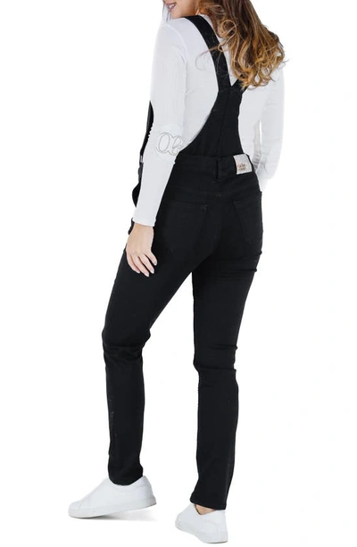 Cache Coeur Sharon Denim Maternity Overalls In Black