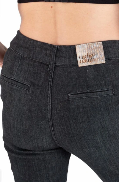 Cache Coeur Sabrina High Waist Flare Maternity Jeans In Black