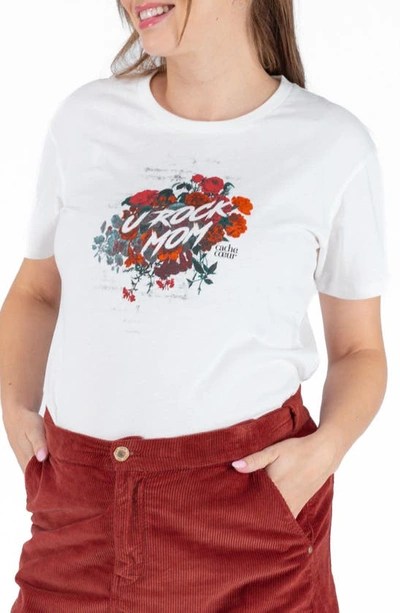 Shop Cache Coeur U Rock Mom Cotton Graphic Maternity Tee In Red