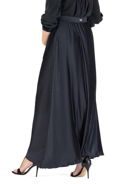 Cache Coeur Plissé Maternity Maxi Skirt In Black