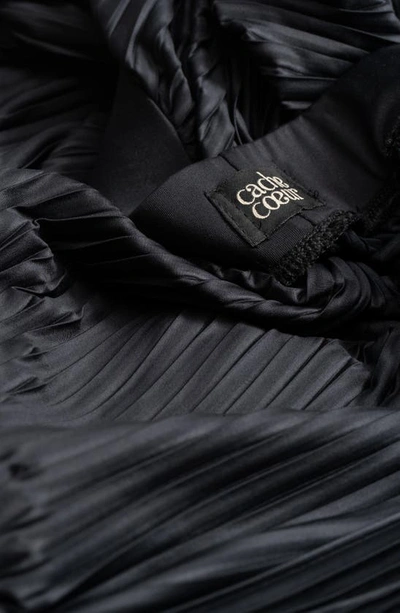 Cache Coeur Plissé Maternity Maxi Skirt In Black