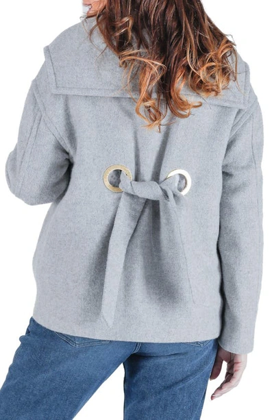 Cache Coeur Malo Maternity Peacoat In Grey