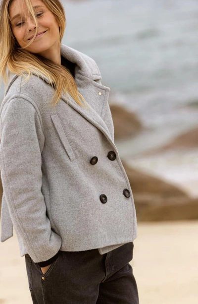 Cache Coeur Malo Maternity Peacoat In Grey