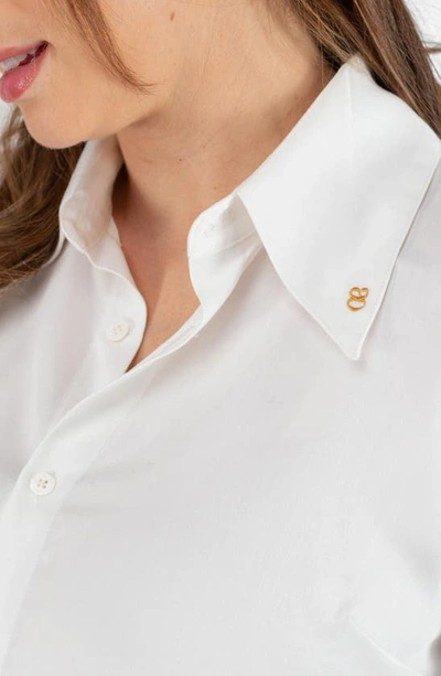 Cache Coeur Tina Maternity/nursing Button-up Shirt In Natural