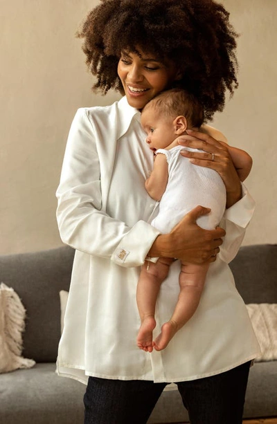 Cache Coeur Tina Maternity/nursing Button-up Shirt In Natural
