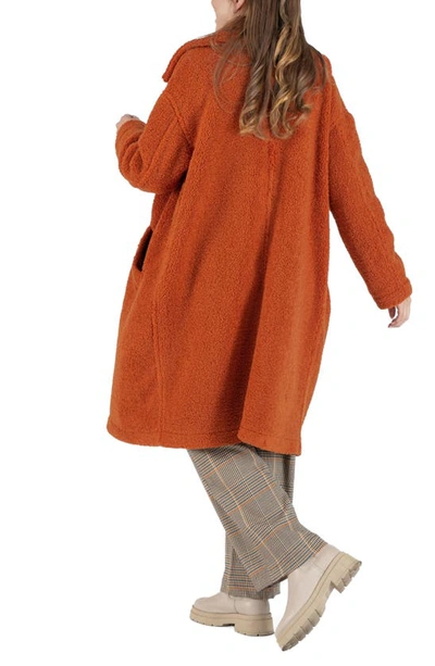 Cache Coeur Leonie Fleece Maternity/nursing Coat In Copper
