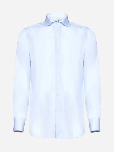 Shop D4.0 Cotton Shirt In Light Blue