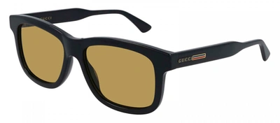 Shop Gucci Gg0824s 002 Wayfarer Sunglasses In Brown