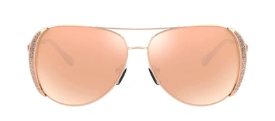 Shop Michael Kors Mk 1082 1108r1 Aviator Sunglasses In Pink